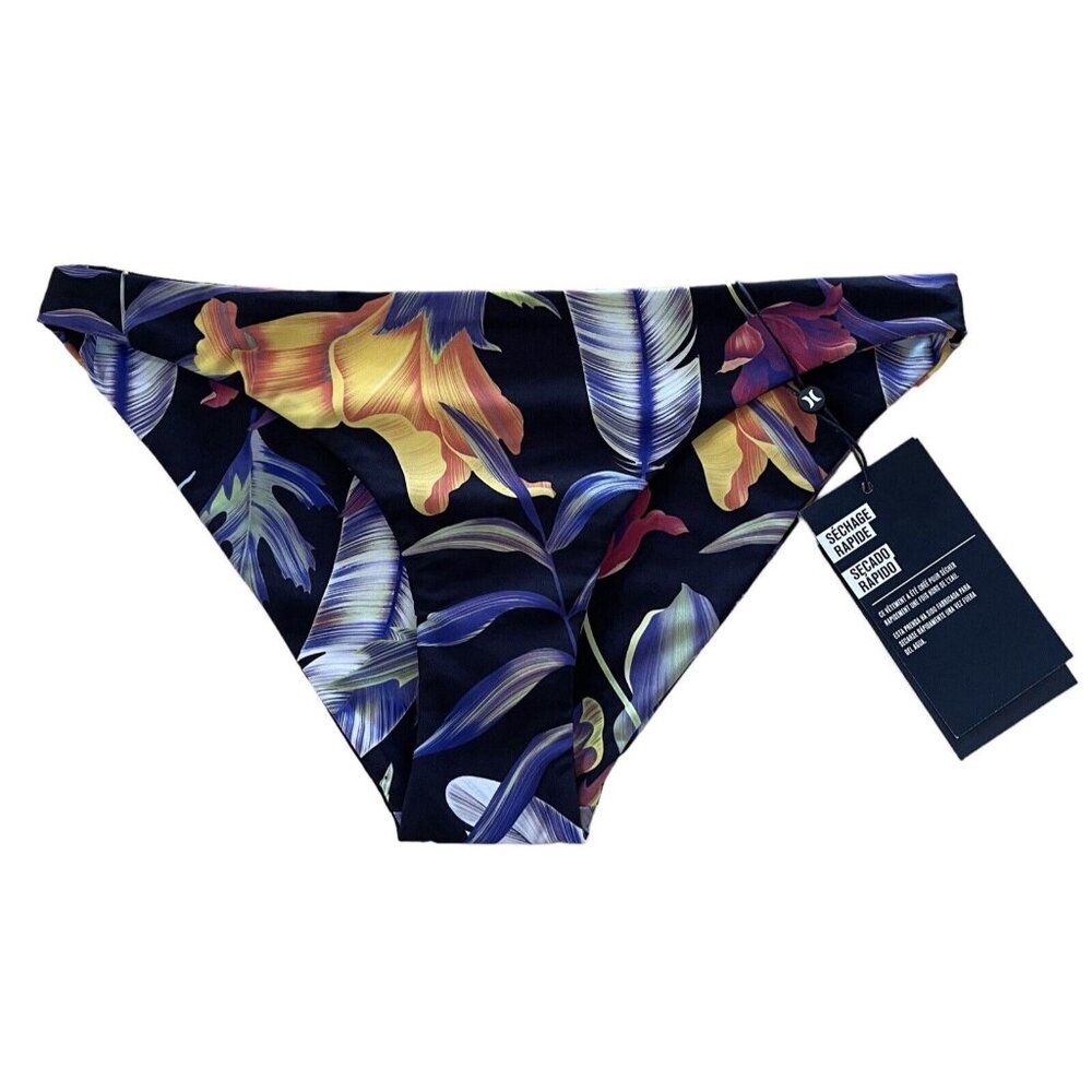 Hurley Bikini Bottom Size‎ Small S Floral Hawaiian Reversible Compression